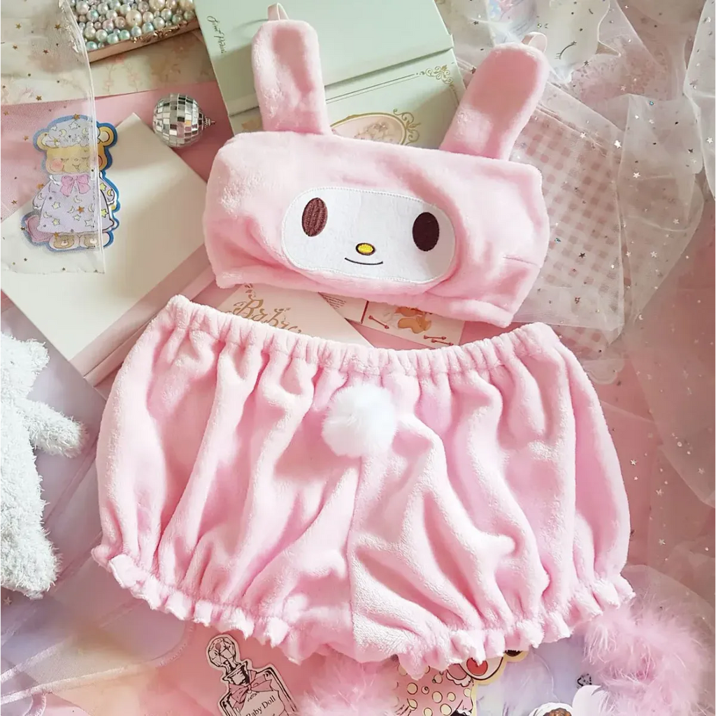 My Melody Cinnamoroll Pajama Two Piece Set - Panties - Lingerie - 7
