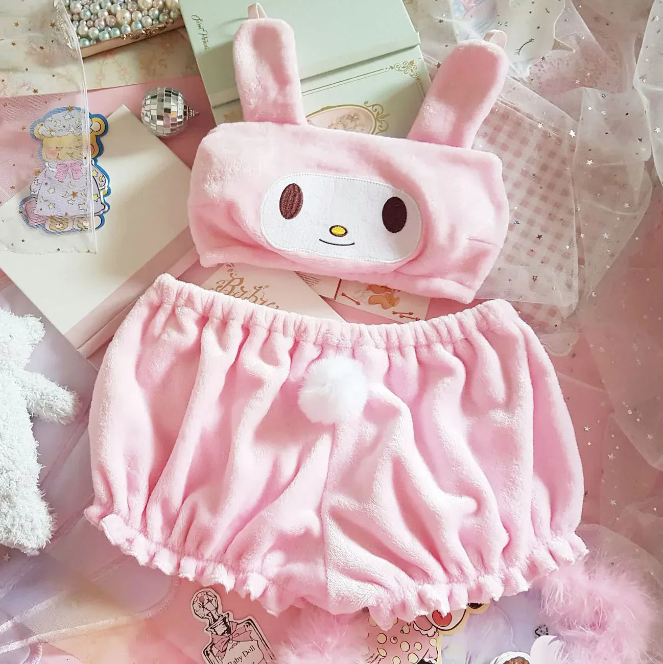 My Melody Cinnamoroll Pajama Two Piece Set - Pink / S - All Products - Outfit Sets - 7 - 2024