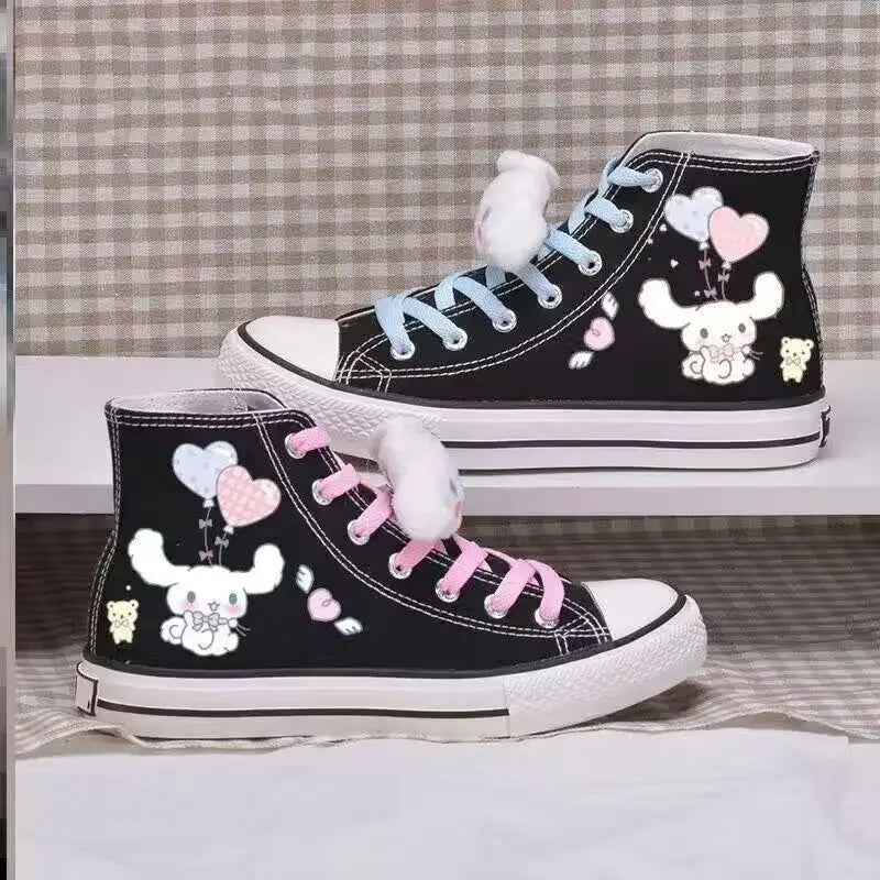 Anime Flats - Kuromi & My Melody Print Canvas Sneakers - 2 / 35 - Anime - Shoes - 7 - 2024