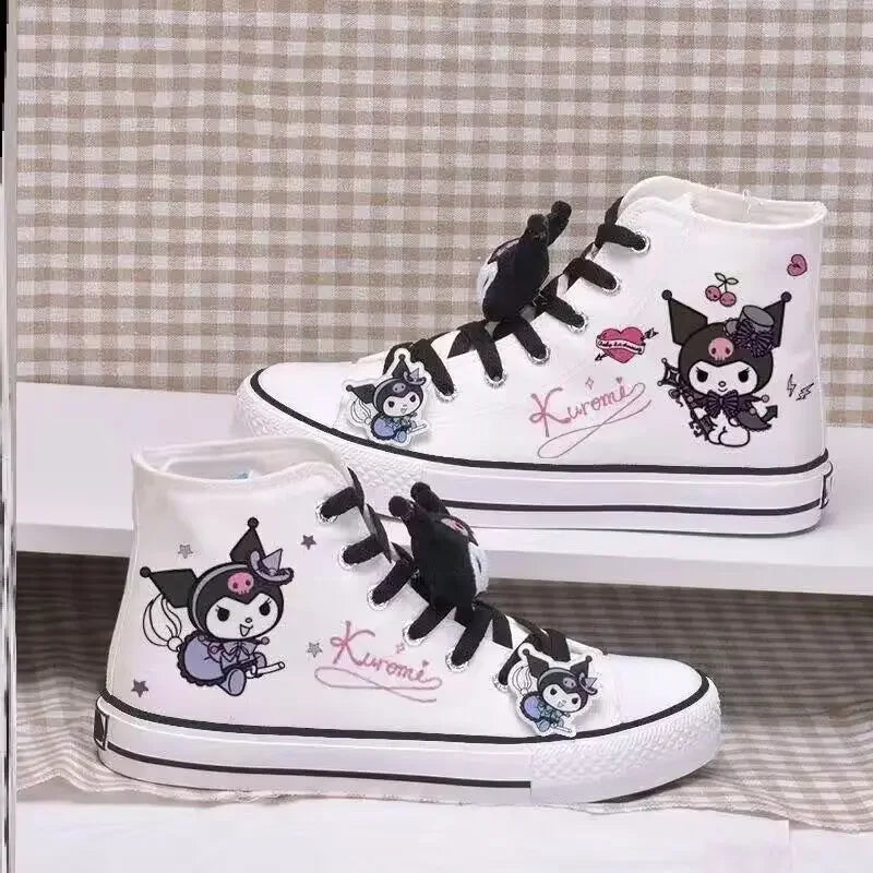 Anime Flats - Kuromi & My Melody Print Canvas Sneakers - 6 / 35 - Anime - Shoes - 8 - 2024