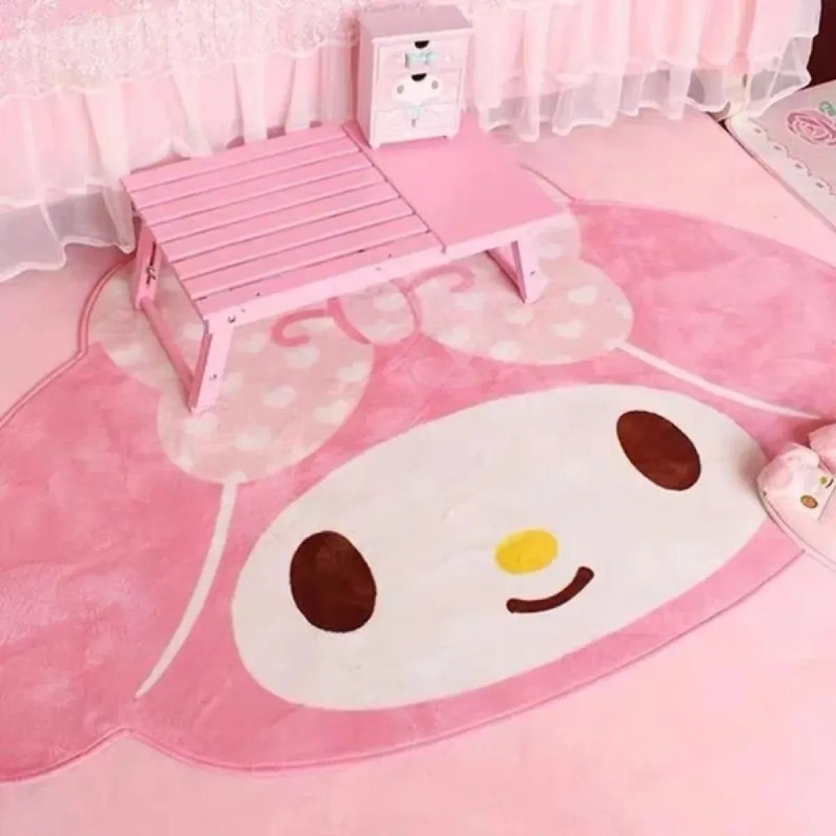 My Melody Shaped Plush Rug for Kids Room - Harajuku Style - Accessories - 2