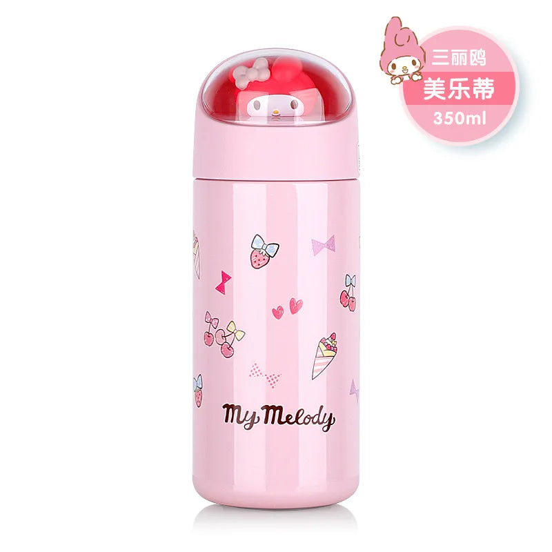 Sanrio 350ml Water Cup - Kawaii Cinnamoroll My Melody Thermos Cups - A1-My Melody 350ML - All Products - Household