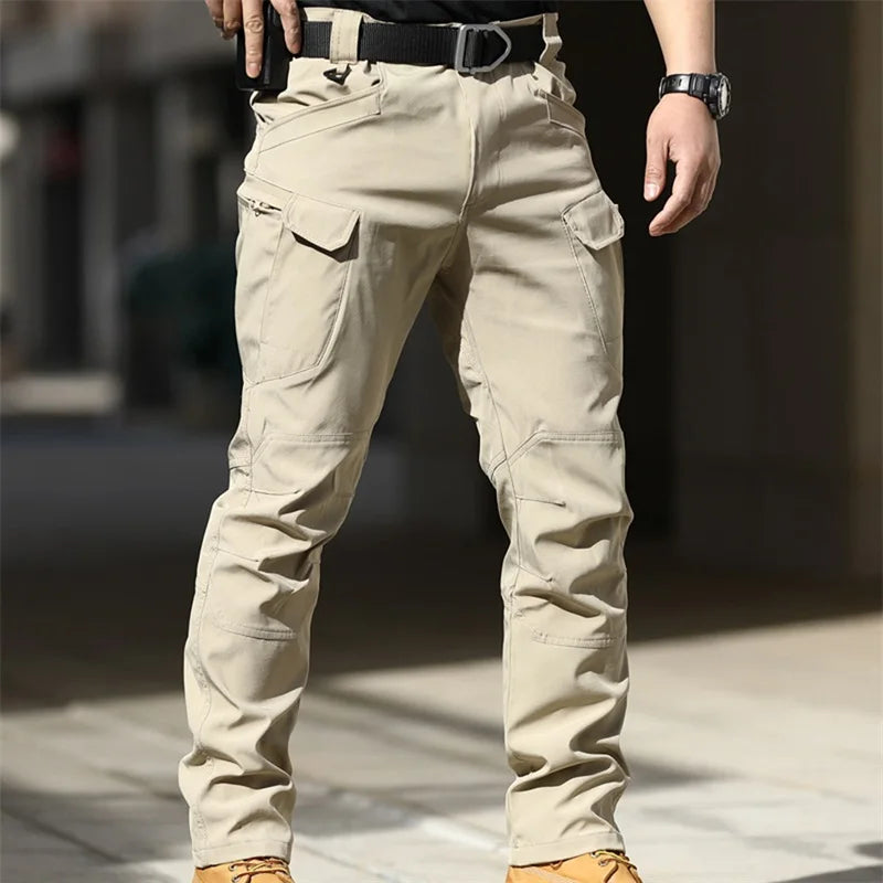 Men’s Cargo Pants – Waterproof Multi-Pocket Casual Trousers - Beige / United States / M - Bottoms - Pants - 2024