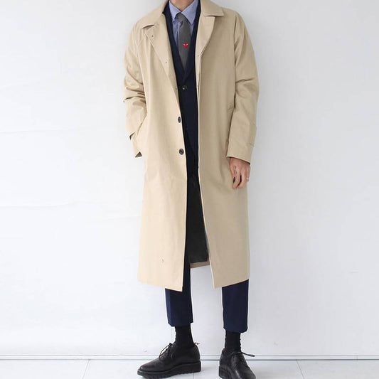 Denim Trench Coat - Khaki / M - Men’s Clothing & Accessories - Coats & Jackets - 9 - 2024