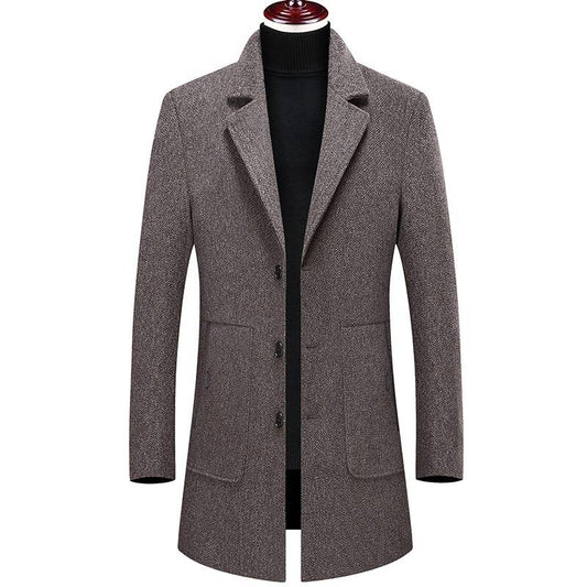 Plaid Button Coat - Men’s Clothing & Accessories - Coats & Jackets - 1 - 2024