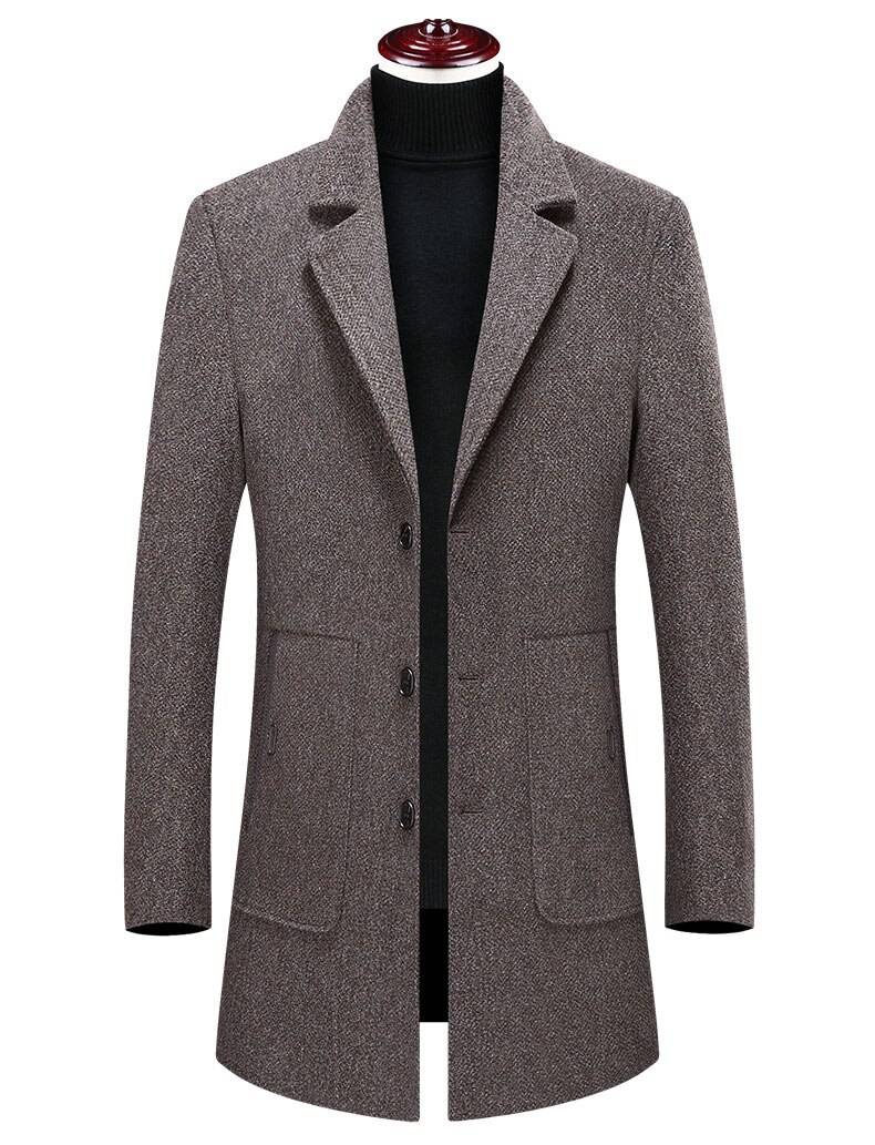 Plaid Button Coat - Men’s Clothing & Accessories - Coats & Jackets - 7 - 2024