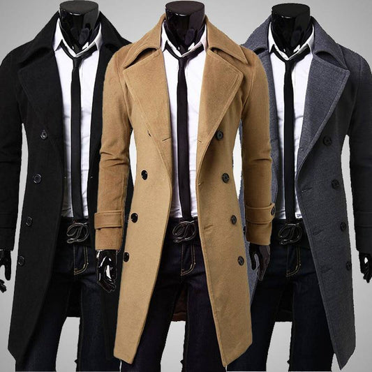 Slim Fit Overcoat - Men’s Clothing & Accessories - Coats & Jackets - 2 - 2024