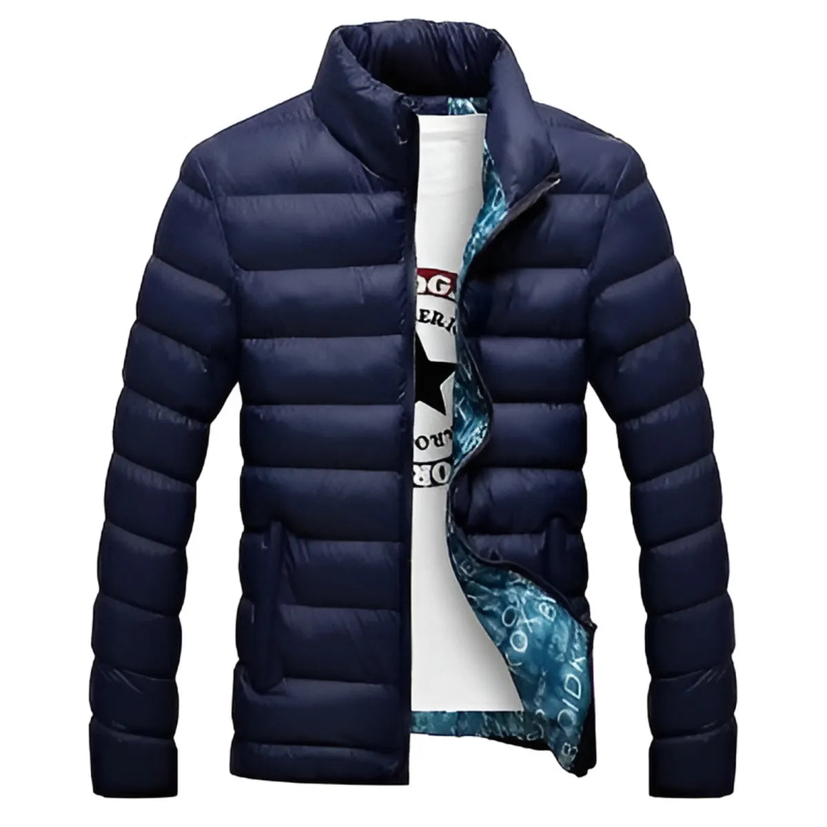 Men’s Quilted Warm Jacket - Jackets & Coats - 12