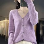 100% Merino Wool V-Neck Knit Sweater - Sweaters - Sweater / Pullover - 5