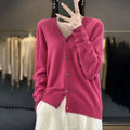 100% Merino Wool V-Neck Knit Sweater - Sweaters - Sweater / Pullover - 8