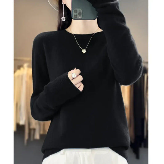 Merino Wool Round Neck Slim Pullover Sweater - Best Sellers - Sweater / Pullover - 6