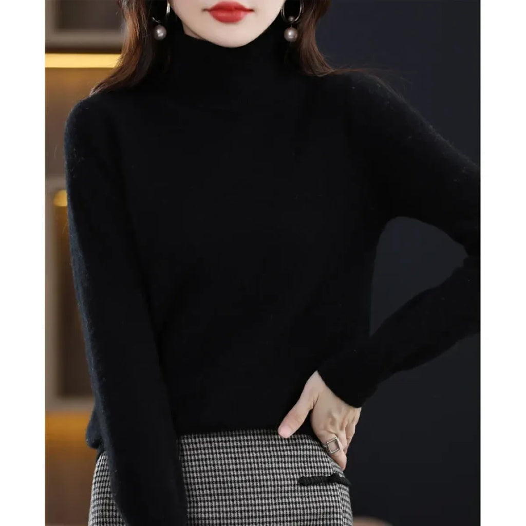 Elegant Merino Wool Turtleneck Sweater - Sweaters - Sweater / Pullover - 16