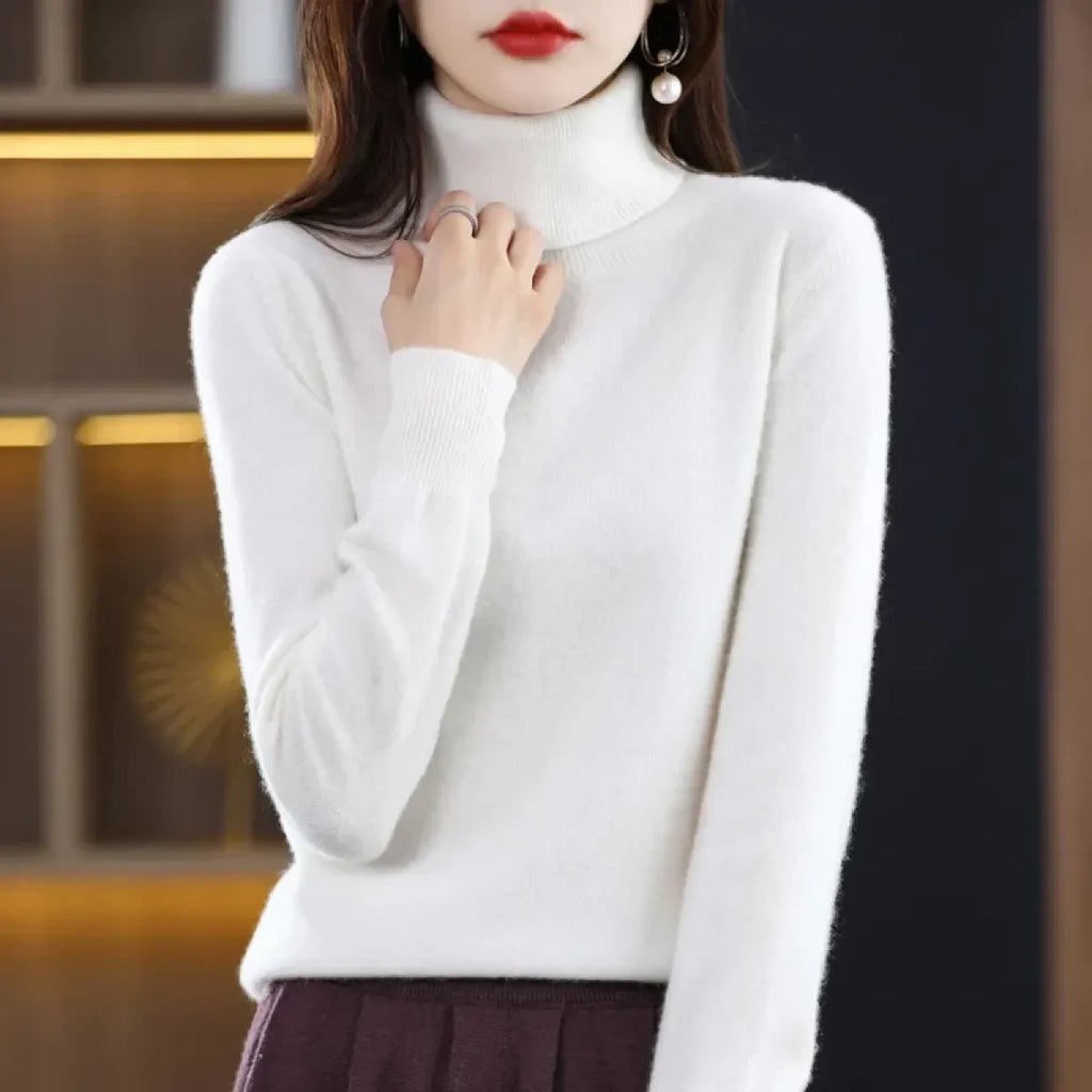 Elegant Merino Wool Turtleneck Sweater - Sweaters - Sweater / Pullover - 10