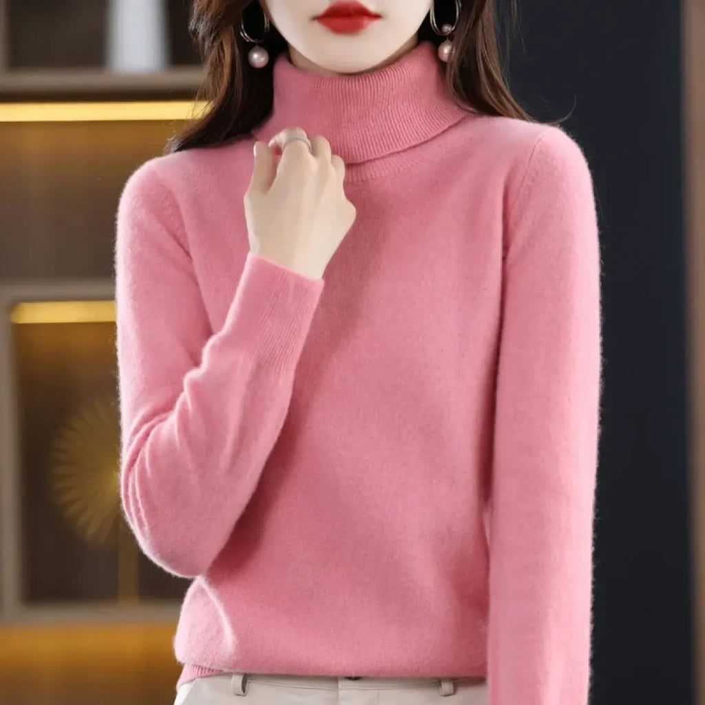Elegant Merino Wool Turtleneck Sweater - Sweaters - Sweater / Pullover - 8