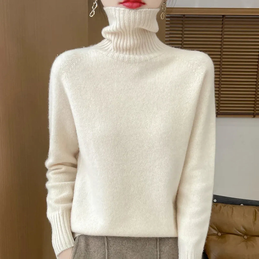 Merino Wool Turtleneck Thermal Sweater - Sweaters - Sweater / Pullover - 13