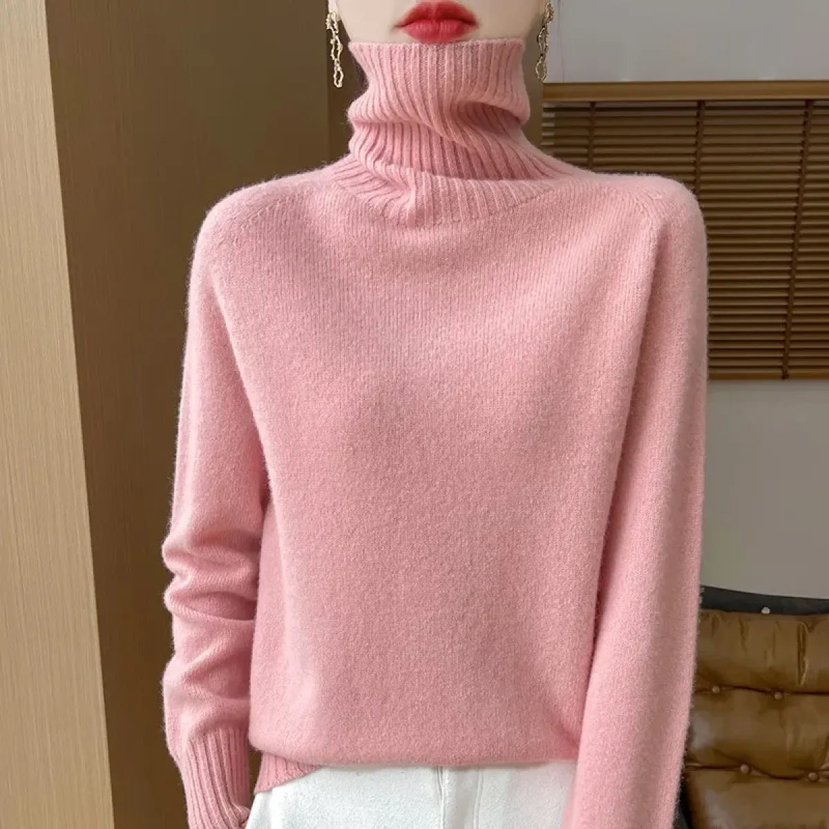 Merino Wool Turtleneck Thermal Sweater - Sweaters - Sweater / Pullover - 7