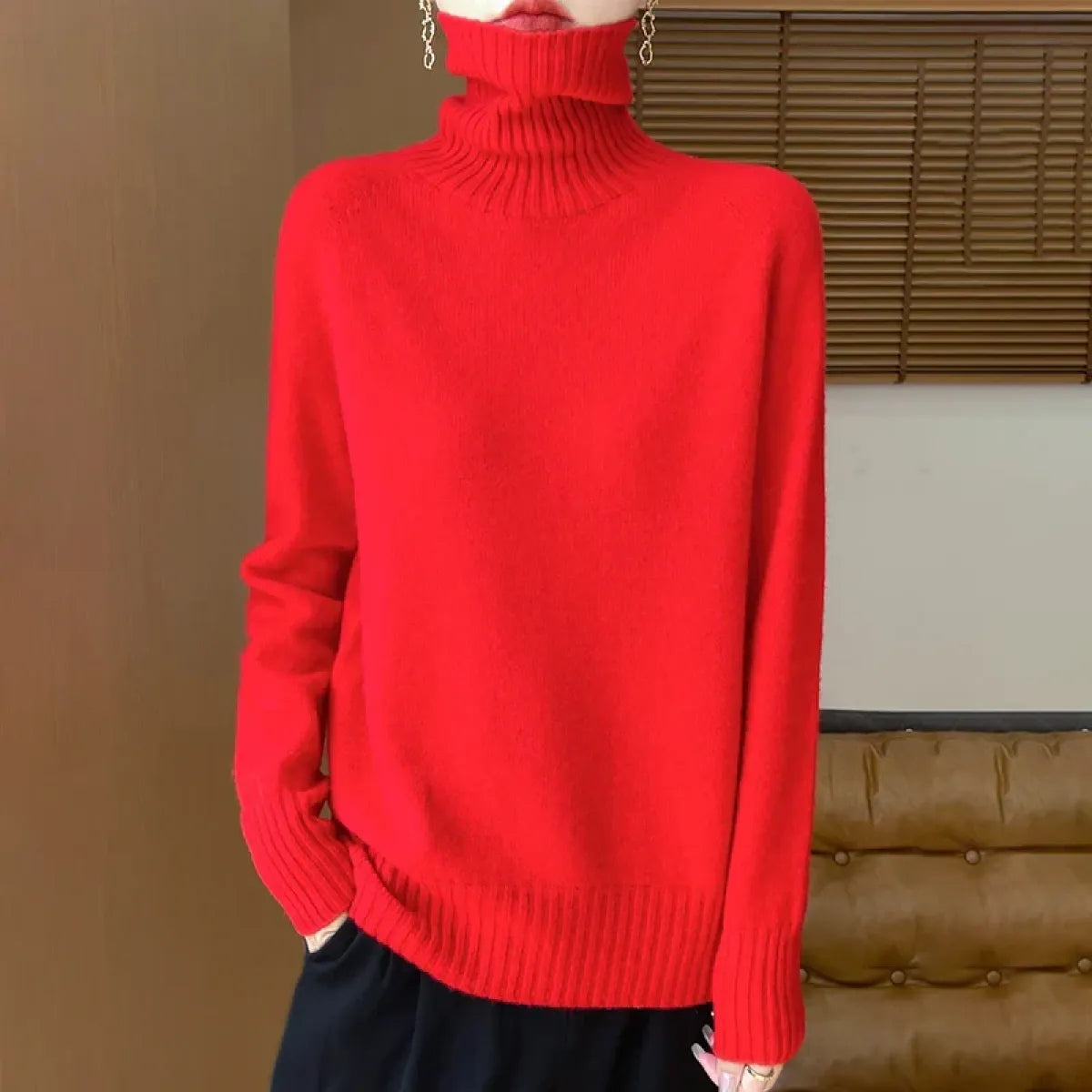 Merino Wool Turtleneck Thermal Sweater - Sweaters - Sweater / Pullover - 17