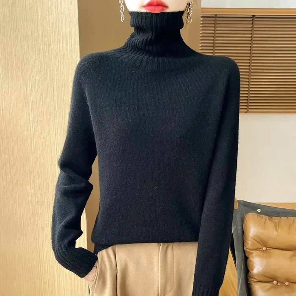Merino Wool Turtleneck Thermal Sweater - Sweaters - Sweater / Pullover - 10