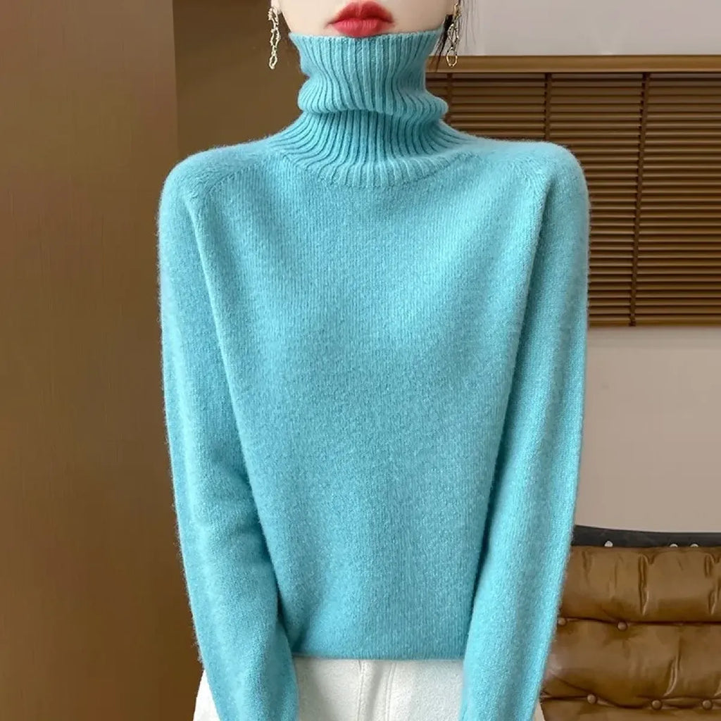 Merino Wool Turtleneck Thermal Sweater - Sweaters - Sweater / Pullover - 23
