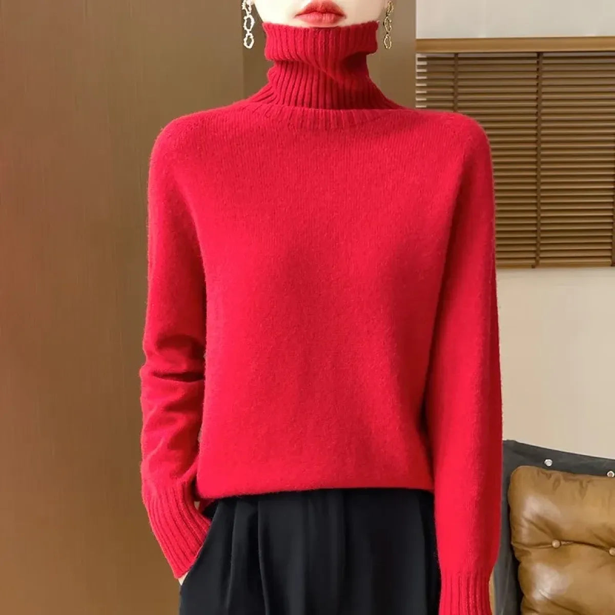 Merino Wool Turtleneck Thermal Sweater - Sweaters - Sweater / Pullover - 19
