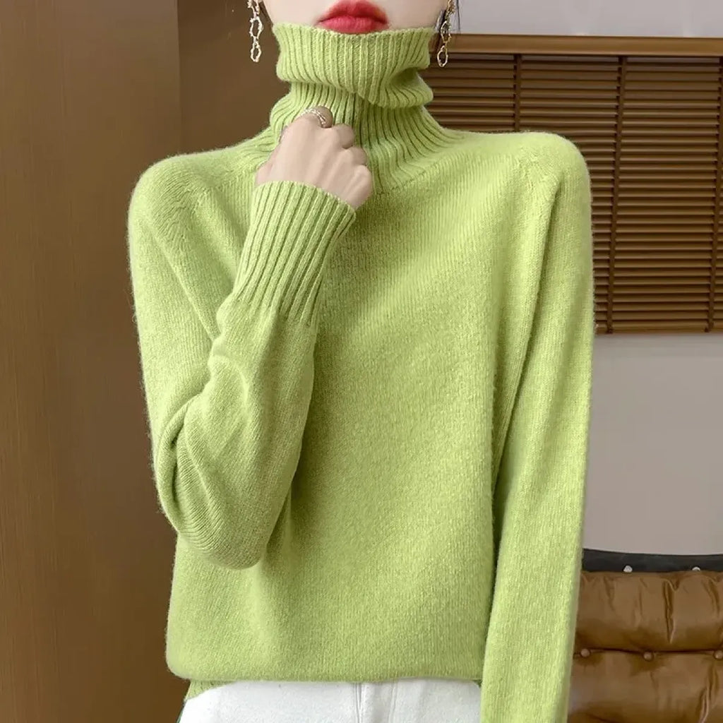 Merino Wool Turtleneck Thermal Sweater - Sweaters - Sweater / Pullover - 21