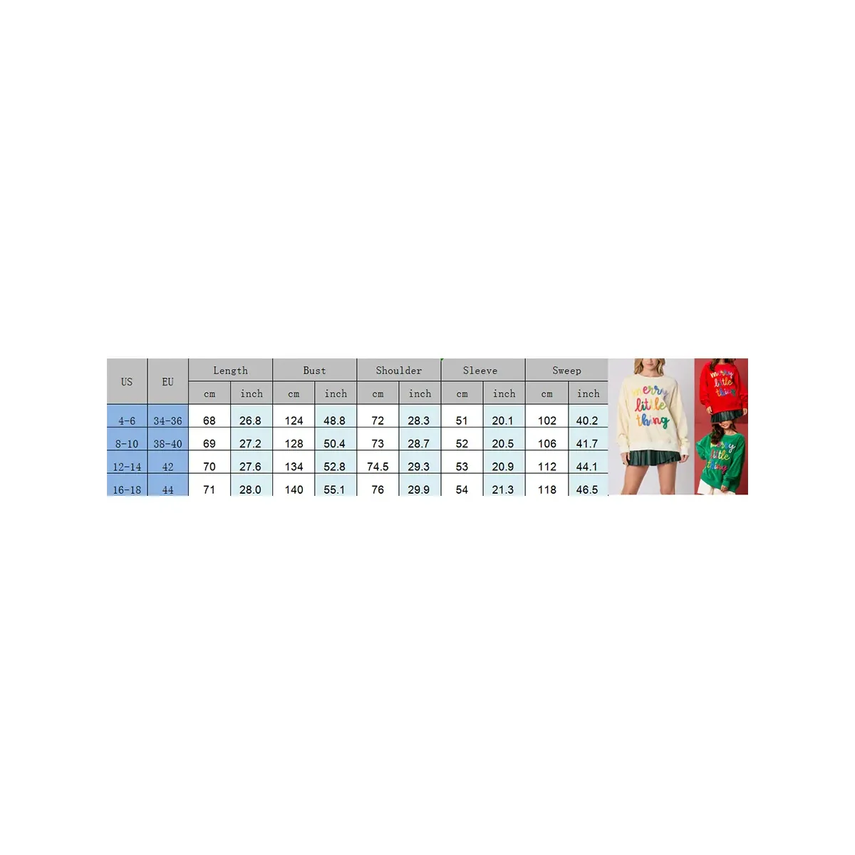 Merry Christmas Sweatshirt - Glitter Patch Crewneck Pullover - T-Shirts - Crew - Sweaters - 5