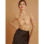 Harajuku Print Mesh Bodysuit - Women’s Clothing & Accessories - Bodysuits - 2