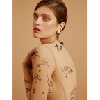 Harajuku Print Mesh Bodysuit - Women’s Clothing & Accessories - Bodysuits - 5