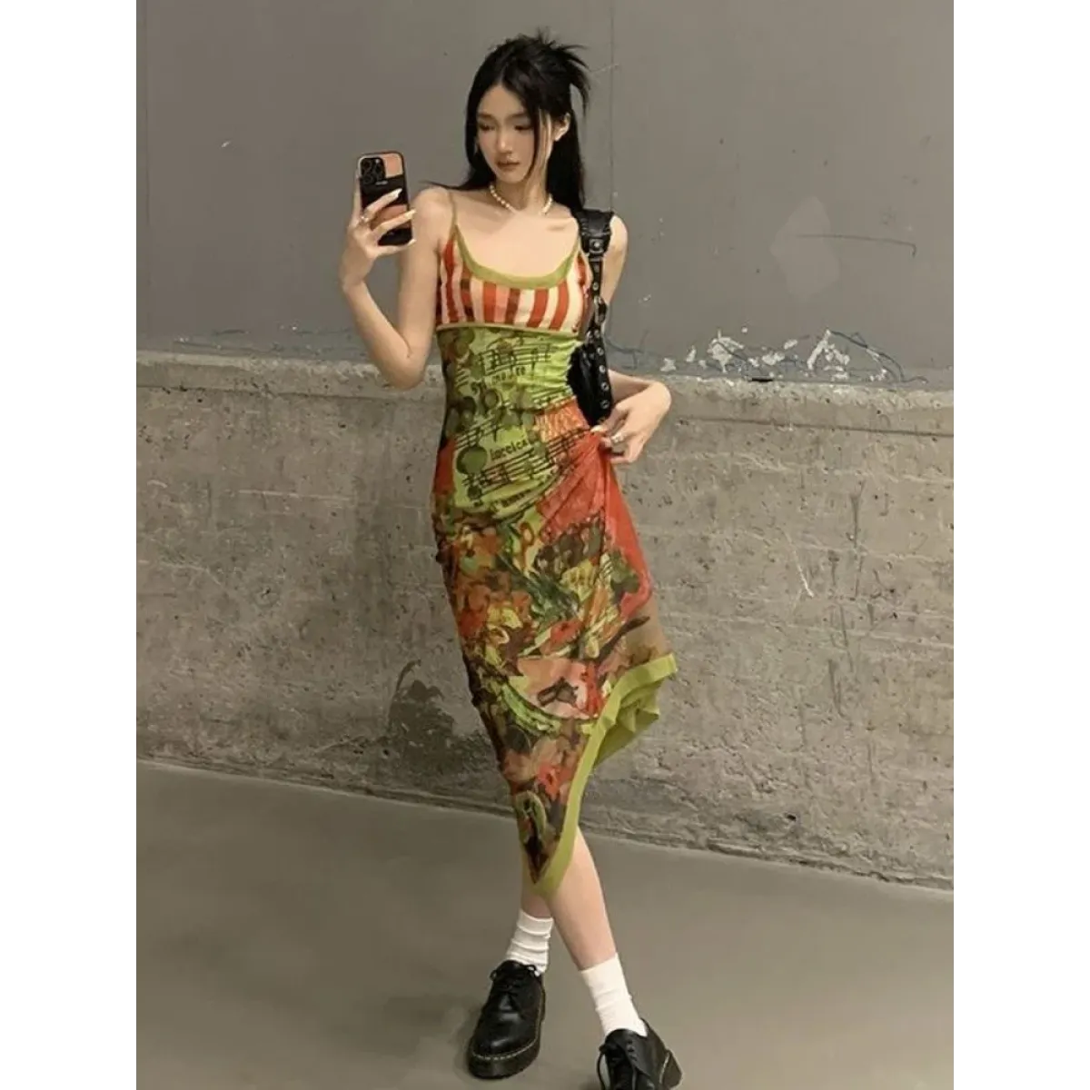 Harajuku Fairycore Backless Asymmetrical Dress - All Dresses - Midi Dress - 5