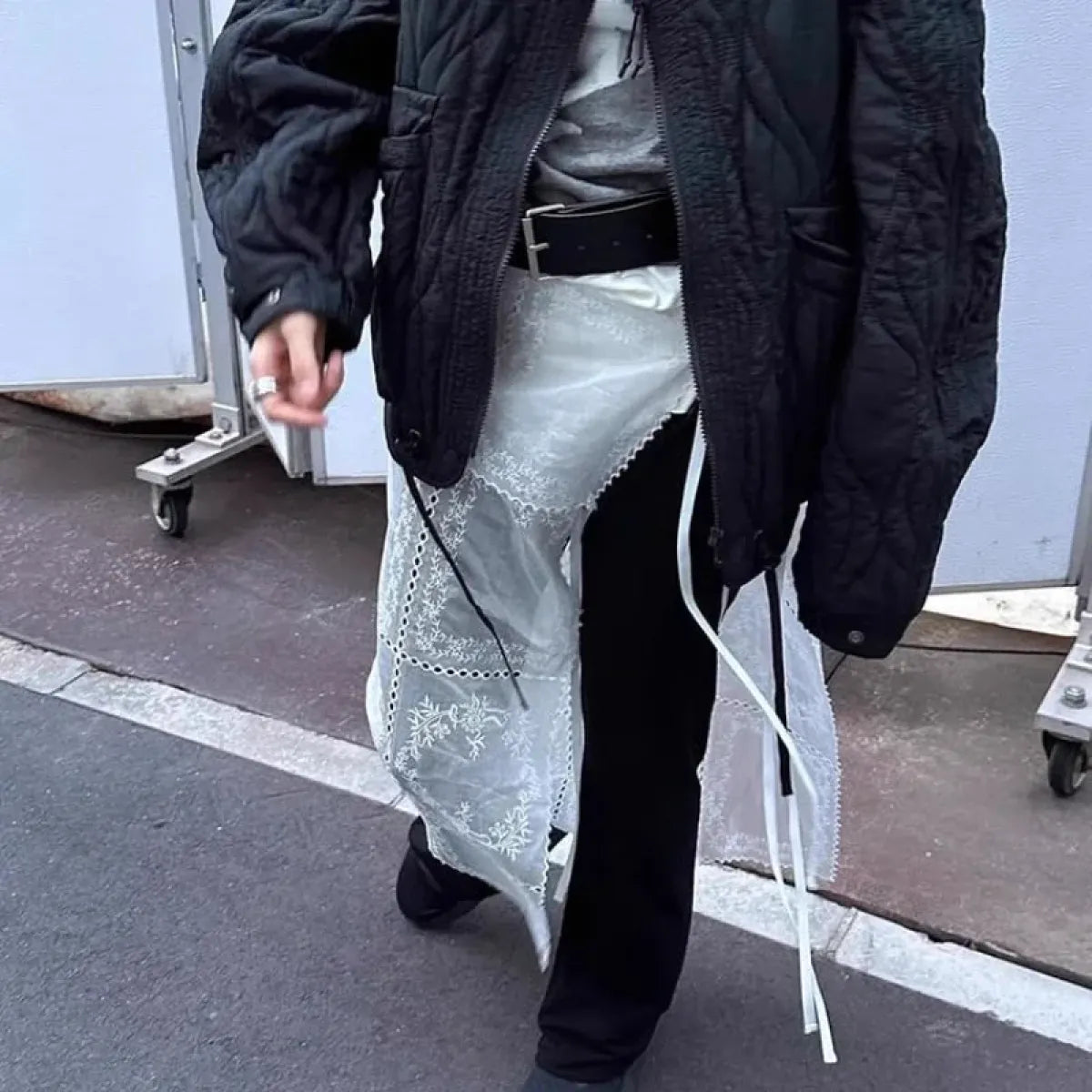 Harajuku Lace Mesh Overlay Skirt - Bottoms - Skirts - 4