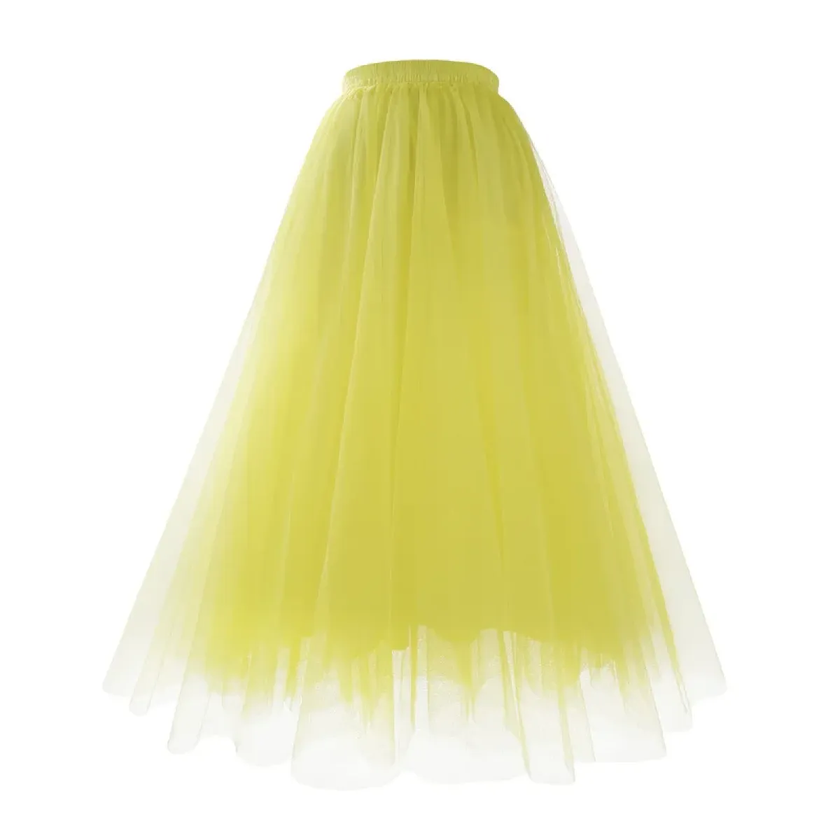 Mesh Tulle Pleated A-line Midi Skirt - Bottoms - Skirt - 10