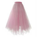 Mesh Tulle Pleated A-line Midi Skirt - Bottoms - Skirt - 12