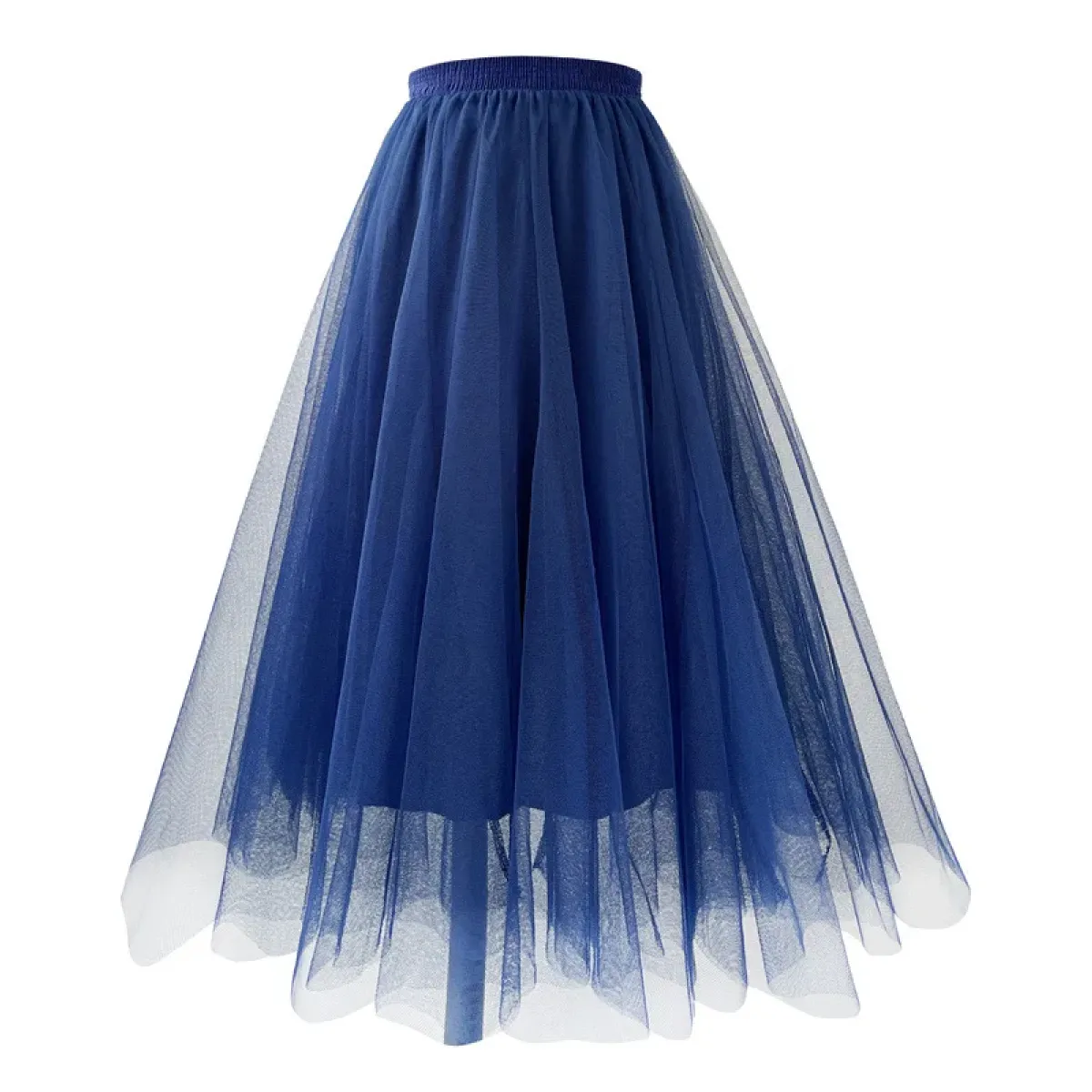 Mesh Tulle Pleated A-line Midi Skirt - Bottoms - Skirt - 7