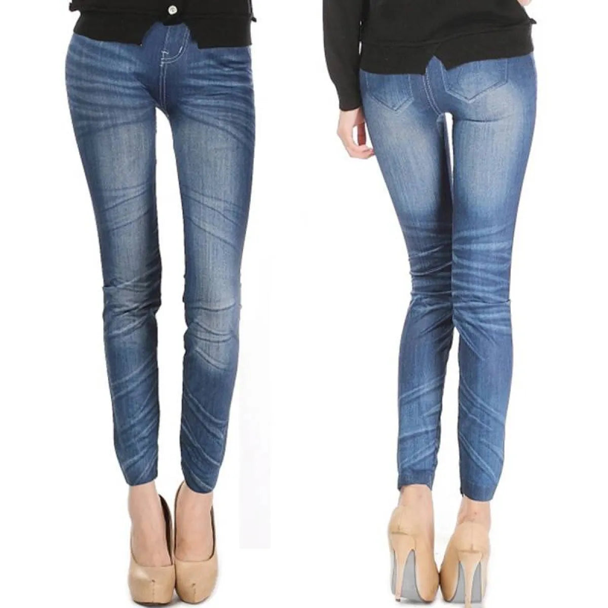 Women’s Skinny Mid Waist Jeans - Bottoms - 1