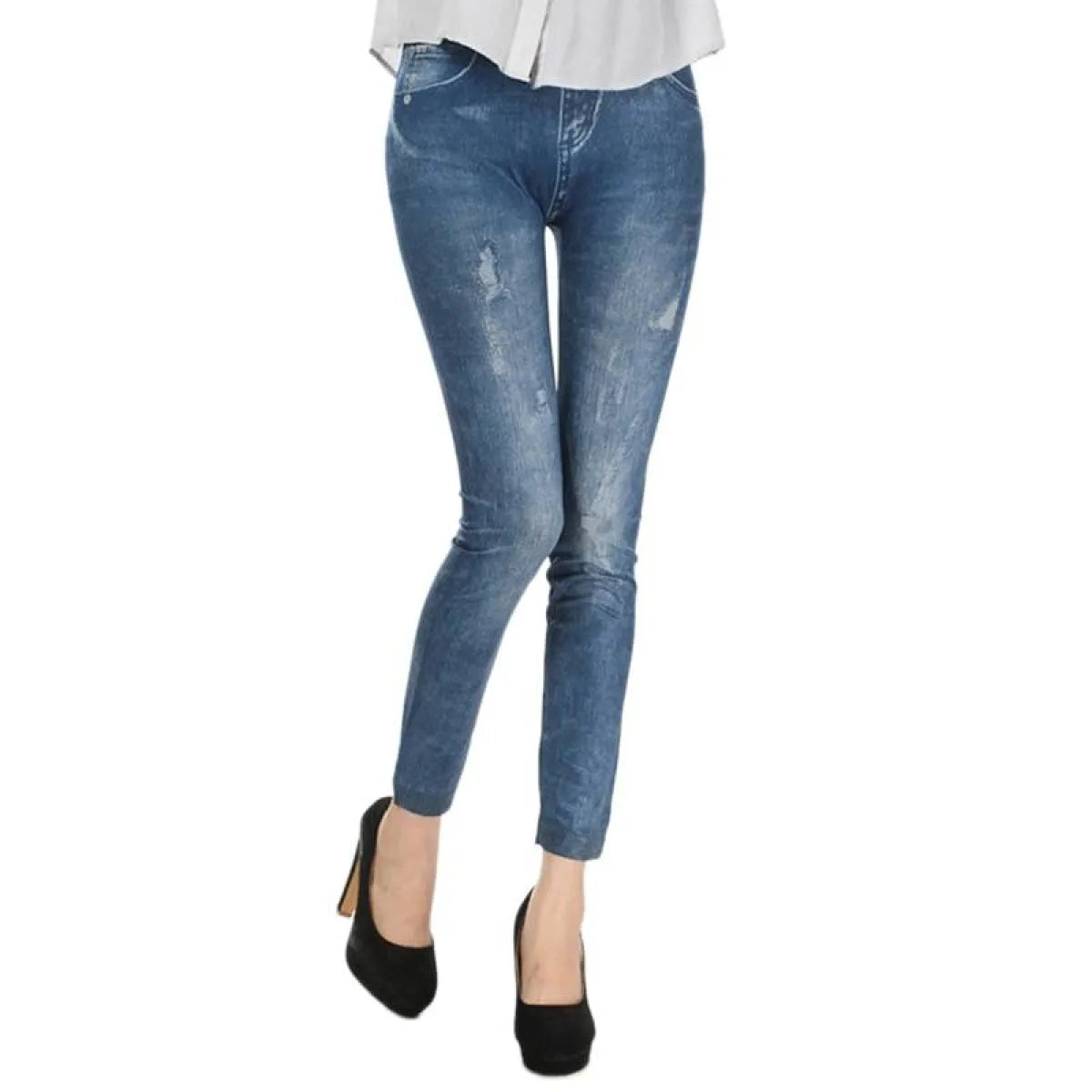 Women’s Skinny Mid Waist Jeans - Bottoms - 4