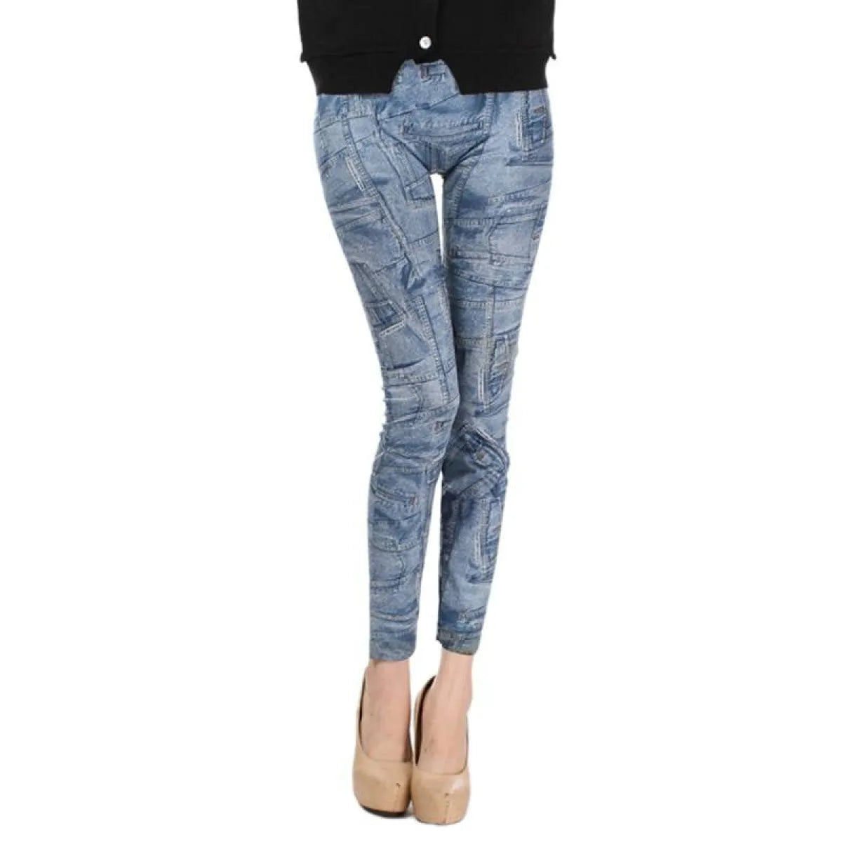 Women’s Skinny Mid Waist Jeans - Bottoms - 6