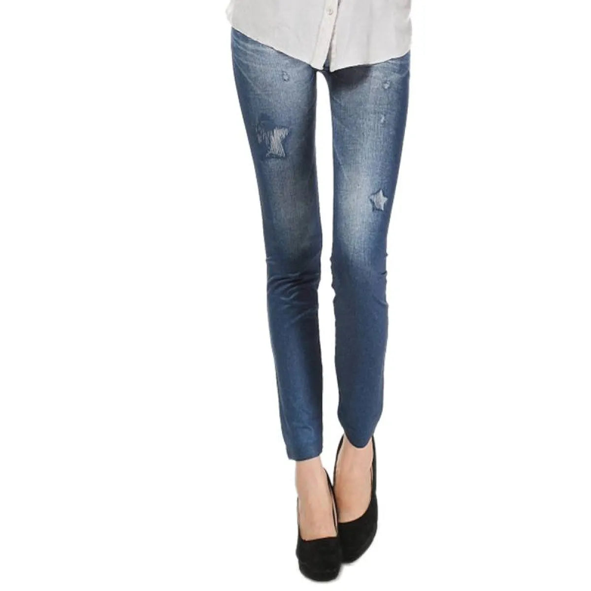 Women’s Skinny Mid Waist Jeans - Bottoms - 8