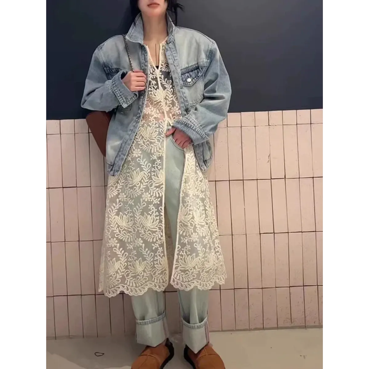 Fairycore Embroidered Lace Split Midi Dress - All Dresses - Midi Dress - 3