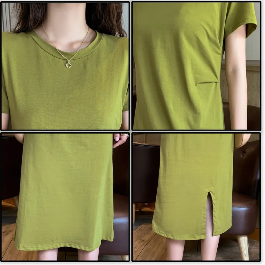 Harajuku Knit Fold Midi Dress - All Dresses - Midi Dress - 2