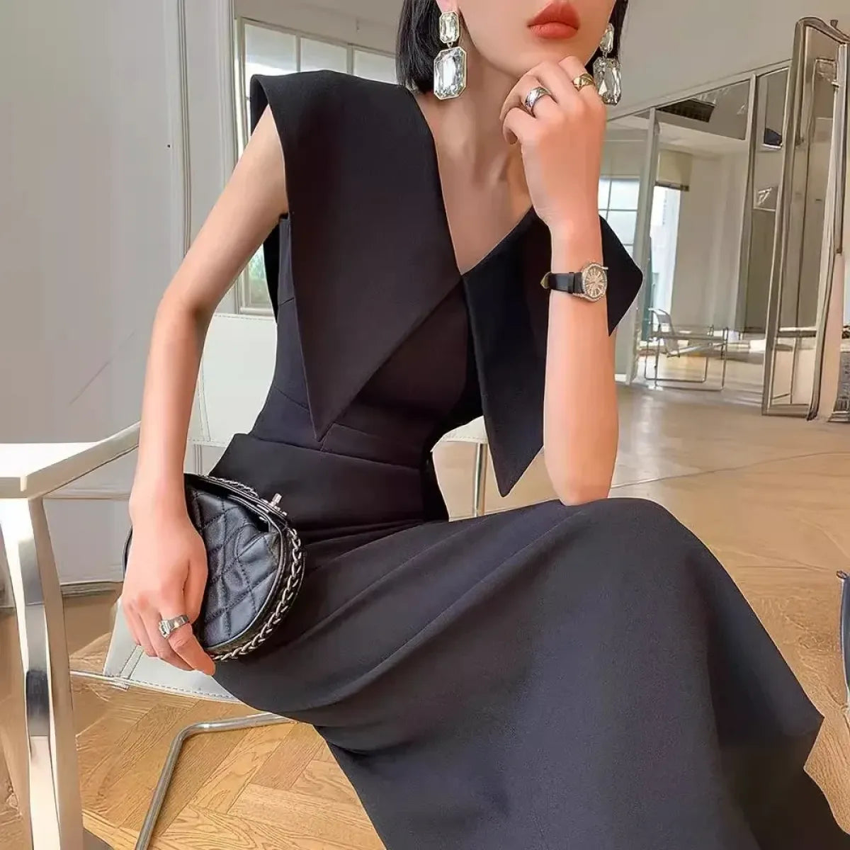 knee length dresses for ladies Hepburn Midi Dress - FINAL SALE main image 1