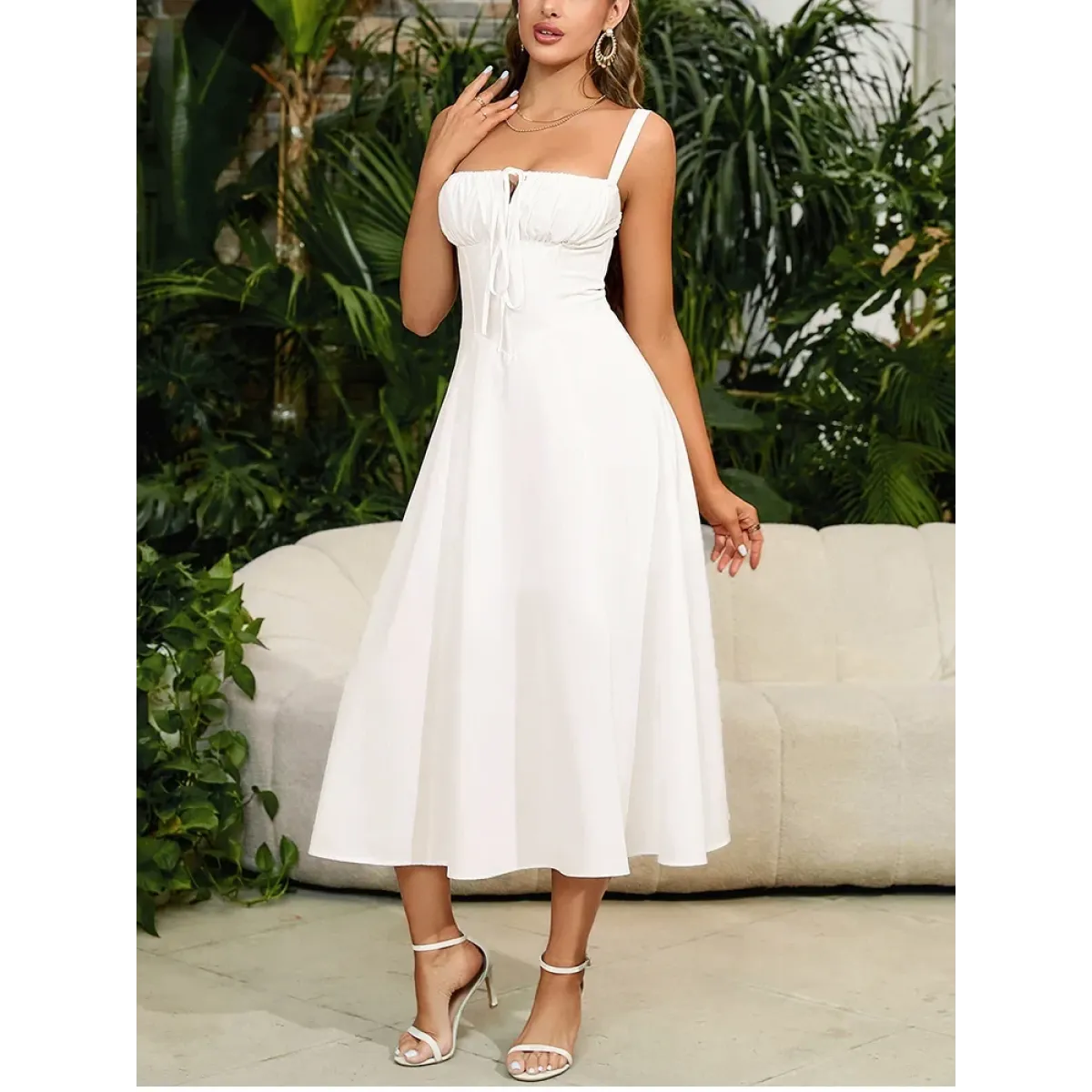 Sweetheart Bandage Midi Dress with Padded Bust - All Dresses - Midi Dress - 1