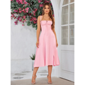Sweetheart Bandage Midi Dress with Padded Bust - All Dresses - Midi Dress - 8