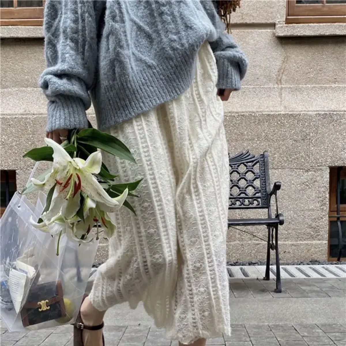 Fairycore Lace Ruffle Midi Skirt - Bottoms - Skirts - 3