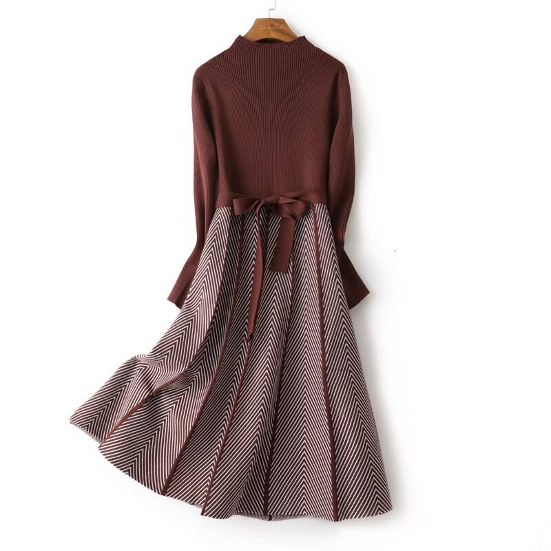 Midi Sweater Dress - Brown / M - All Dresses - Dresses - 14 - 2024