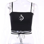 Midnight Moon Gothic Wrap Crop Top - T-Shirts - Sleeveless - Other - Crop Tops - 5