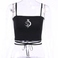 Midnight Moon Gothic Wrap Crop Top - T-Shirts - Sleeveless - Other - Crop Tops - 7