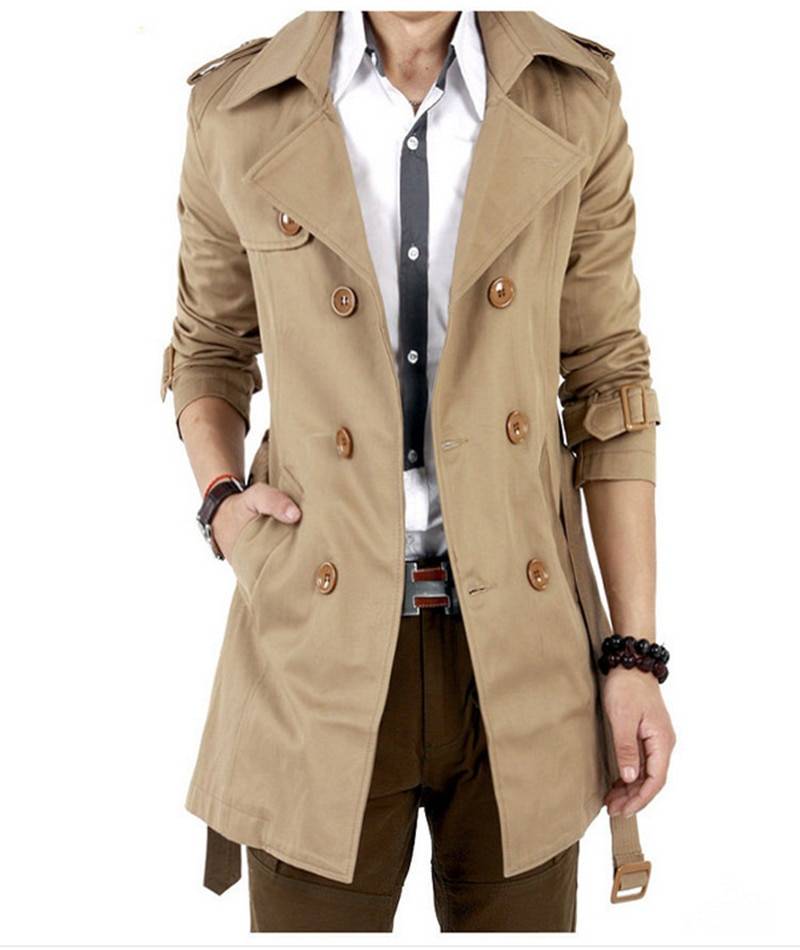 Button Military Uniform Coat - Khaki / L - Men’s Clothing & Accessories - Coats & Jackets - 7 - 2024