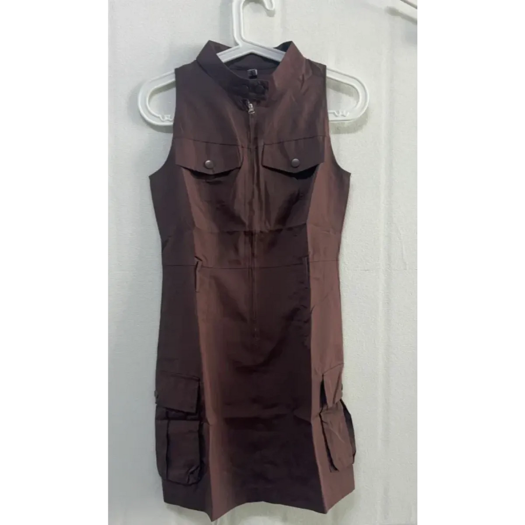 Belted Punk Cargo Mini Dress - All Dresses - mini dress - 7