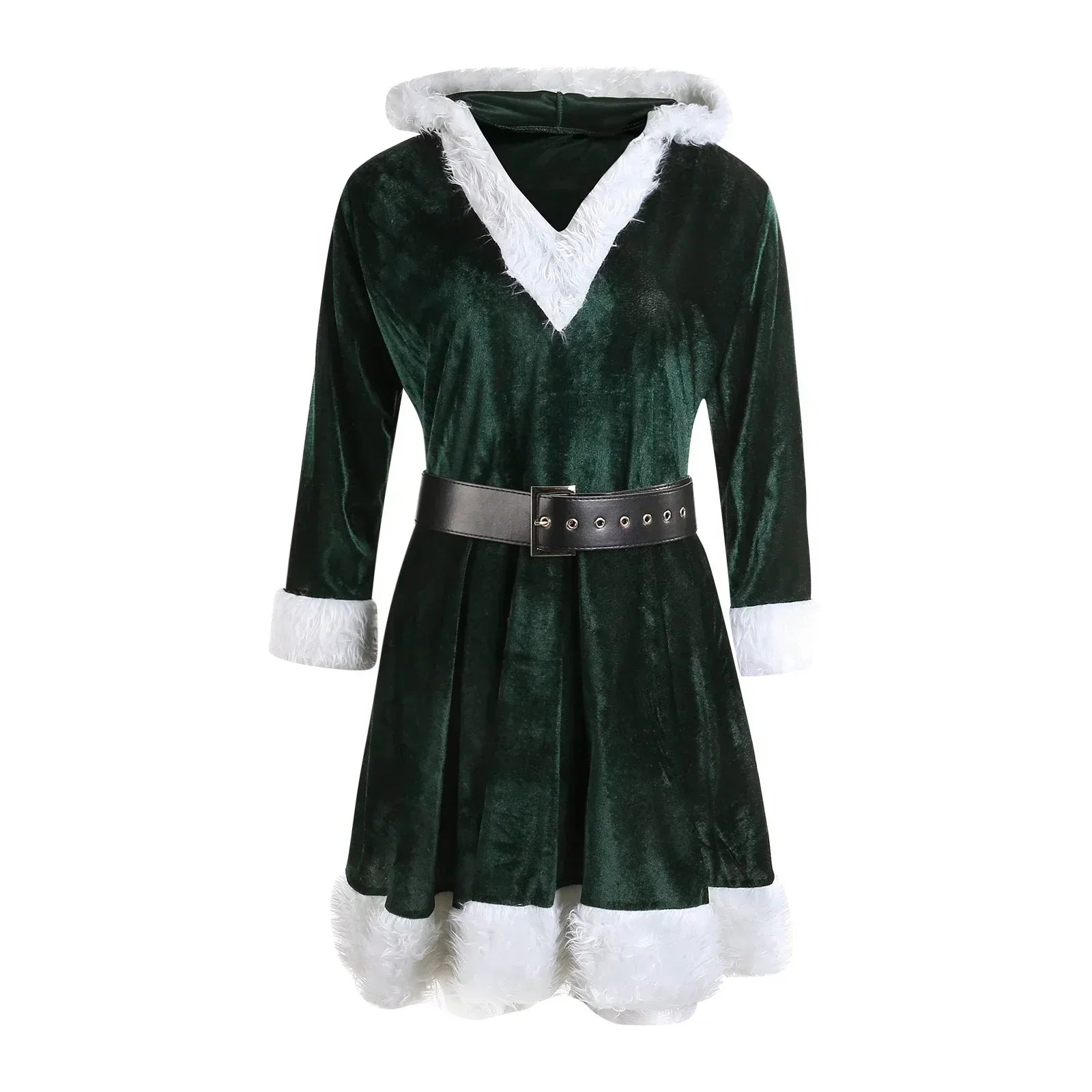 Mrs. Claus Christmas Costume - Velvet Santa Mini Dress for Women - All Dresses - Dance Dresses Skirts & Costumes - 2024