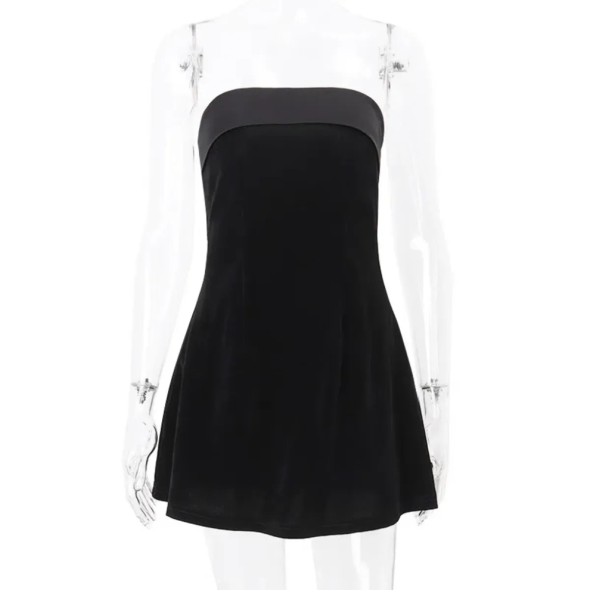 Elegant Velvet Mini Dress - All Dresses - Dresses - 14